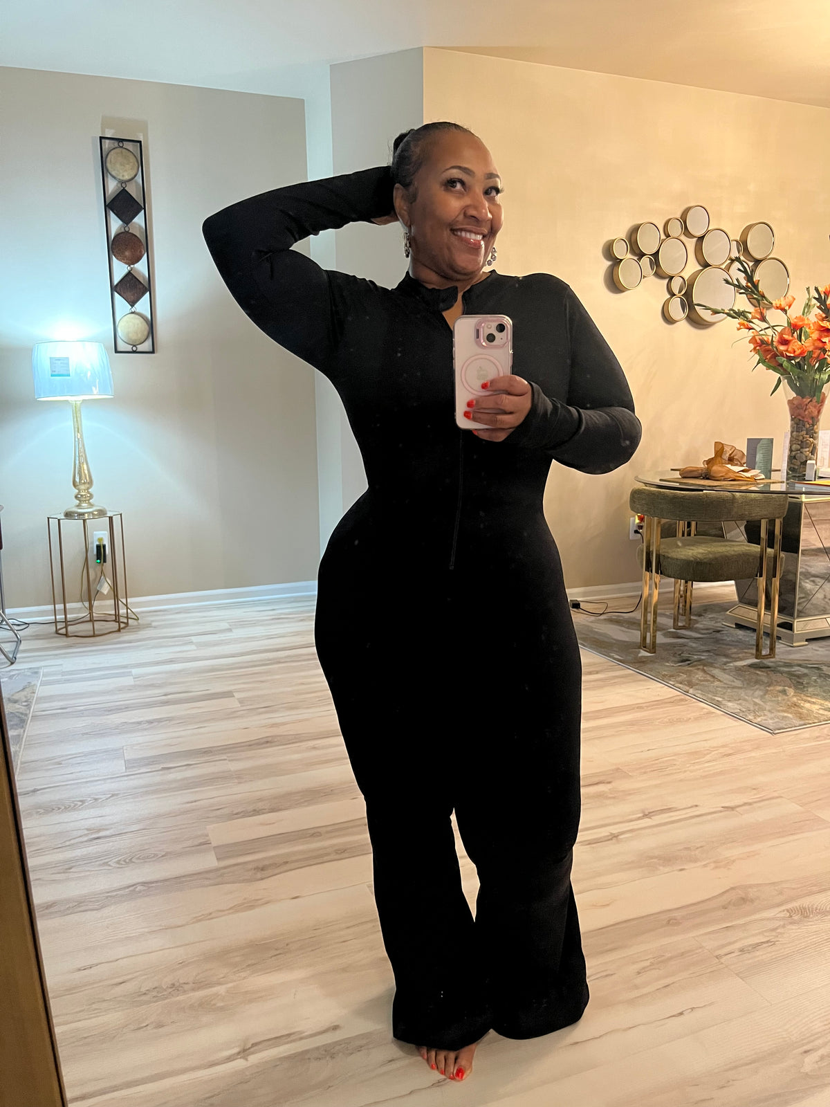 Leopard Wide Leg Jumpsuit - Black