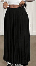 FRINGE OVERLAY WIDE LEG PANTS-BLACK