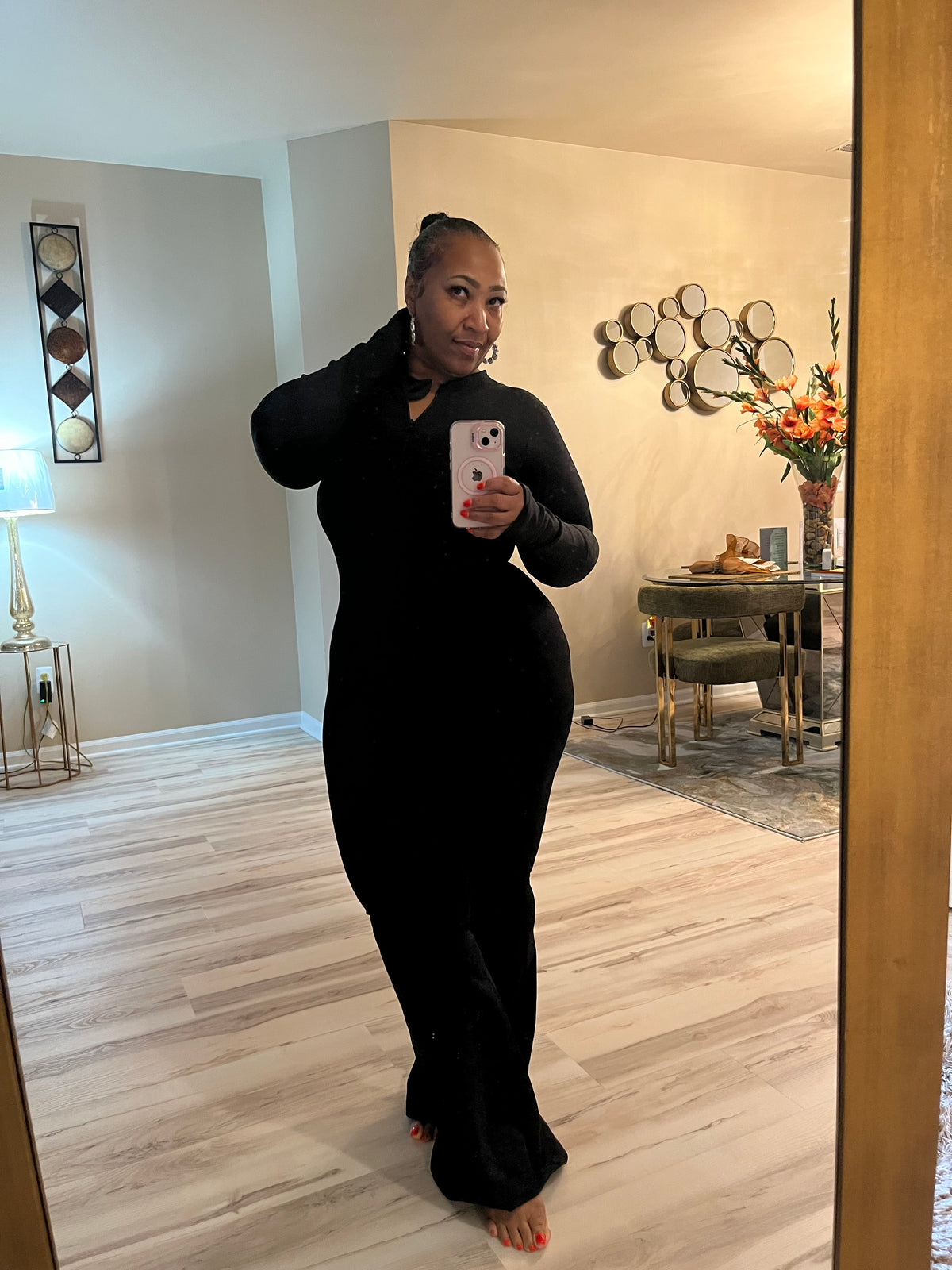 Leopard Wide Leg Jumpsuit-Black